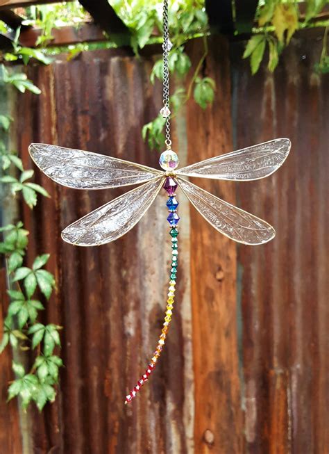 Chakra Rainbow Dragonfly Suncatcher Swarovski Crystal | Etsy | Dragonfly ornament, Dragon fly ...