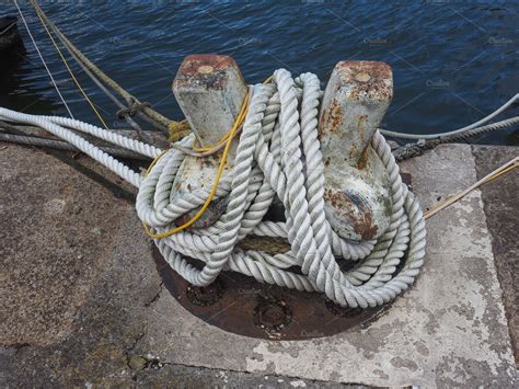 Mooring bollard for boats | Stock Photos ~ Creative Market