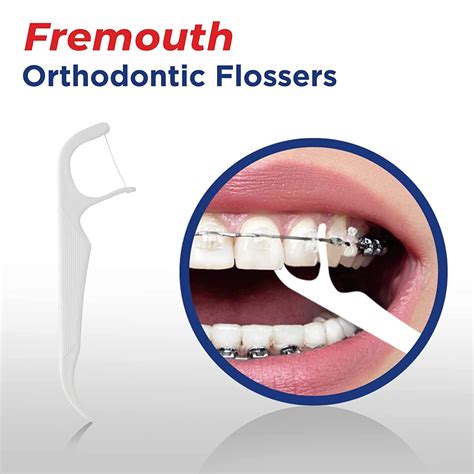 Fremouth Orthodontic Flossers for Braces - 100 Count Pack - Ortho Dental Floss Picks