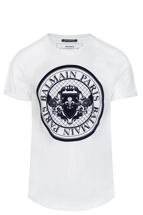 BALMAIN Balmain Paris Coin Logo T-shirt - Clothing from Circle Fashion UK