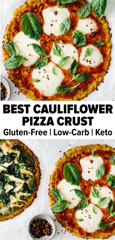 Cauliflower Pizza Crust - Keto Pizza Recipe in 2020 | Healthy pizza recipes, Best cauliflower ...