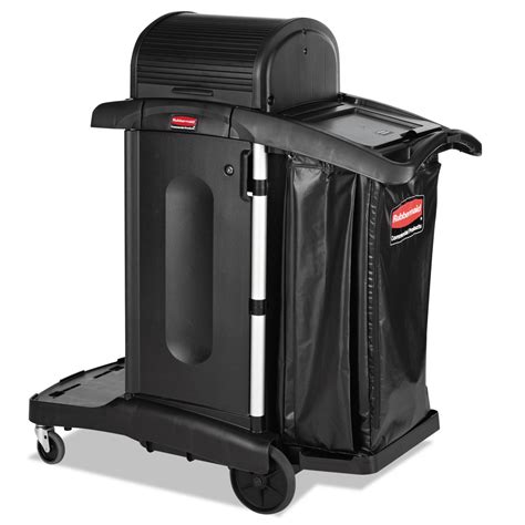 RUB1861427 | Rubbermaid Commercial 1861427 Cleaning Cart with Door and Hood | HILL & MARKES