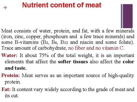 Meat Dr Fatimah Yousef Nutrient content of meat