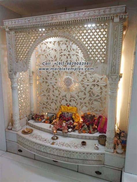 White Marble Hindu Temple Designs for Home Price in Jaipur,India ...