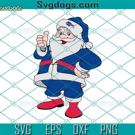 Santa Buffalo Bills NFL SVG, Santa Christmas SVG, Buffalo Bills SVG DXF EPS PNG