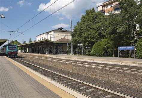 Mogliano Veneto, Italy, July 1, 2017: a Nice Look at the Trainstation, People are Waiting on the ...