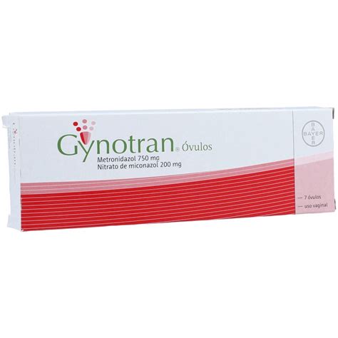 Gynotran Óvulos Uso Vaginal 750Mg+200Mg Caja X 7 | Los expertos en ...