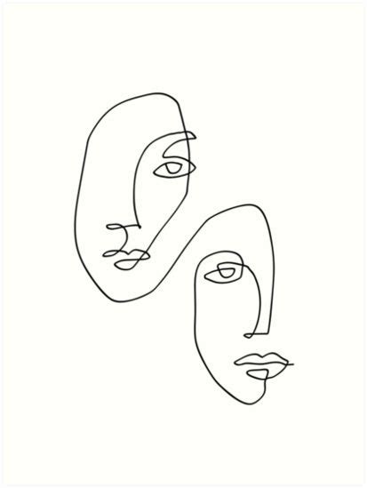 abstract line art face - Ayanna Farrar