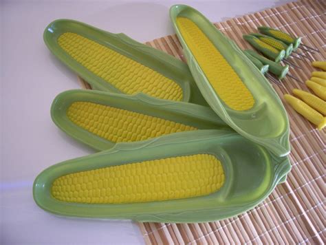 Vintage Plastic Ware Corn on the Cob Holders and Picks