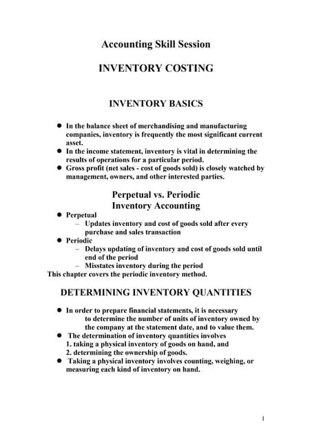 INVENTORY COSTING AND CALCULATION.doc