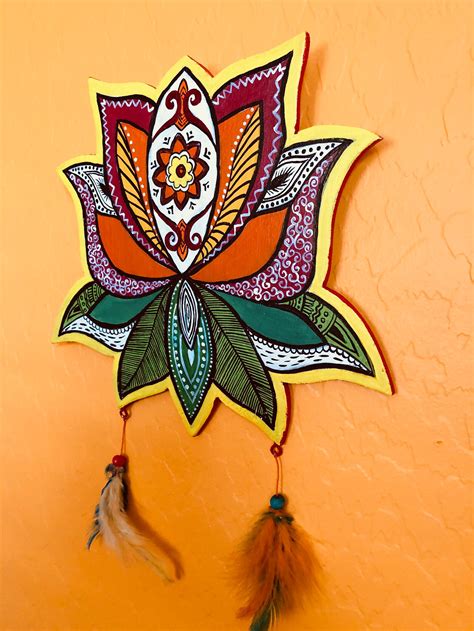 Indian Lotus Art Wall Art Hindu Wall Decor Indian Wedding | Etsy