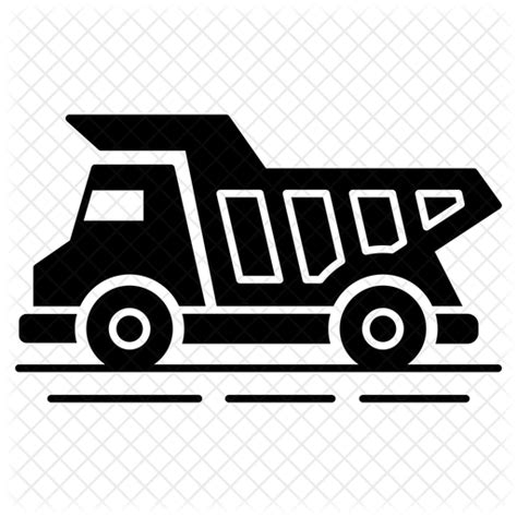 Dump Truck Vector Icon - Download in Glyph Style