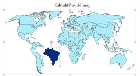 Free Editable World Map With Countries