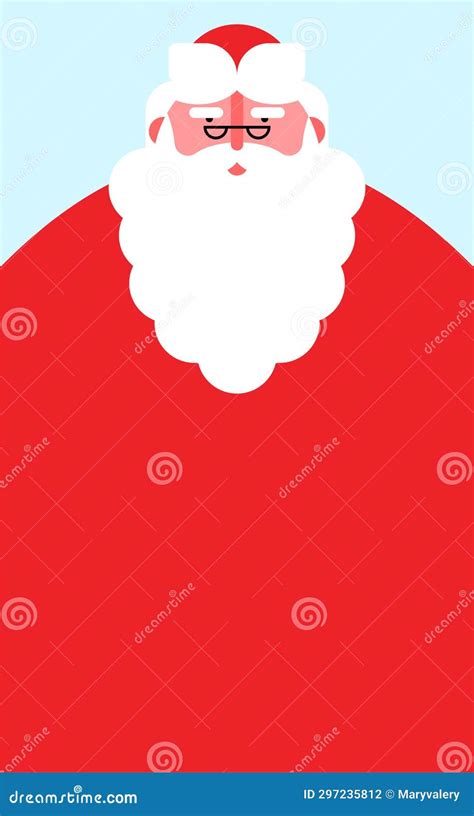 Santa Beard Postcard. Background Poster for Christmas. Santa Claus ...