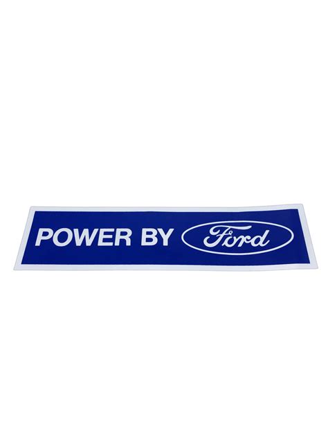 Detail: Ford Parts » "Powered By Ford" Decal Blue On White