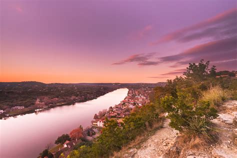 Dusk at Mount Bonnell in Austin, Texas | River | Pictures, Photos, Images, Prints