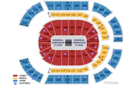 Bridgestone Arena, Nashville TN | Seating Chart View