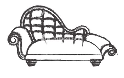 Retro Sofa Design Sketching Royalty-Free Stock Image - Storyblocks