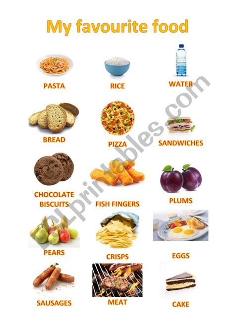 My Favourite Food - ESL worksheet by antonellaferrante82@gmail.com