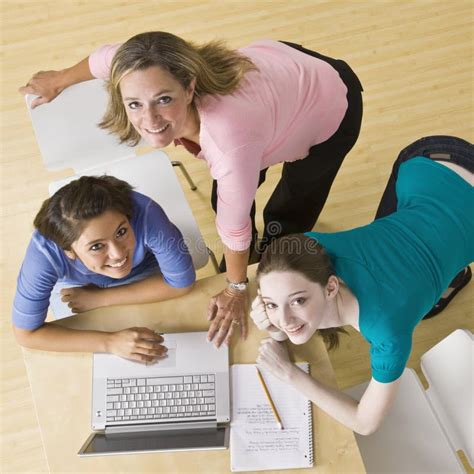 Students Using Laptop in Classroom Stock Photo - Image of laptop, computer: 17047654