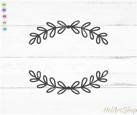 Laurel Wreath Svg Cricut Cut File Leaves Frame Svg Silhouette Shirt ...