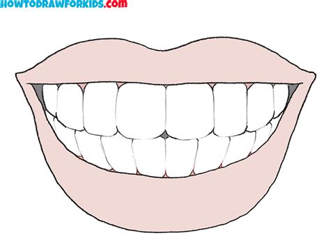 How to Draw Teeth - Easy Drawing Tutorial For Kids