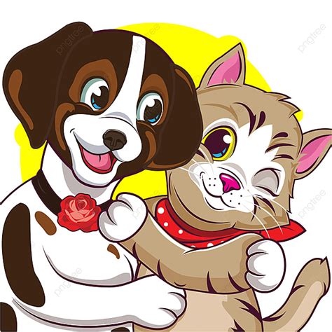 Albums 90+ Background Images Cartoon Pictures Of Dogs And Cats Together ...