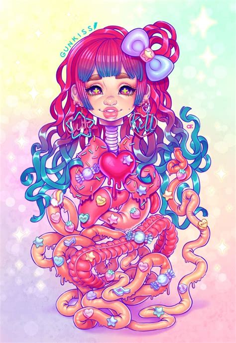 Cute Penanggalan Art Print by Gunkiss | Society6 | Pastel goth art ...