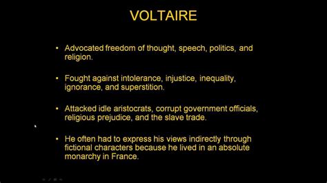 6 Enlightenment Thinkers - Voltaire - YouTube