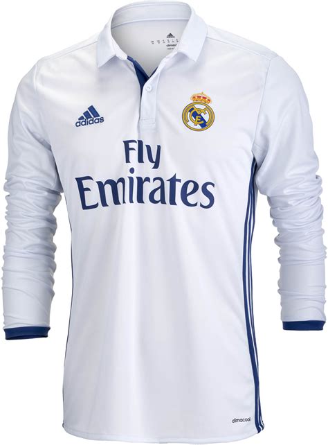 Long Sleeve Real Madrid Jersey - 2016/17 Real Madrid Home Jerseys