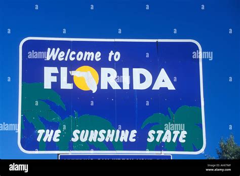 Welcome to Florida Sign Stock Photo - Alamy