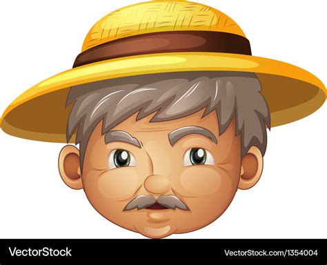 Cartoon hat old man Royalty Free Vector Image - VectorStock