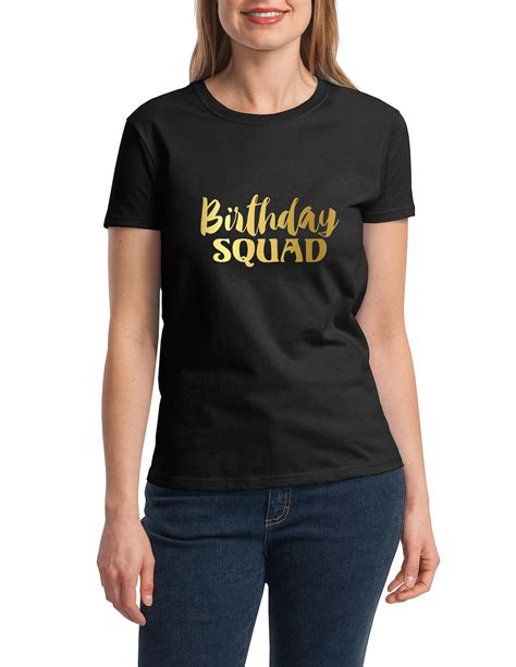 Women's - Birthday Squad T Shirt, Squad Shirts, Birthday Girl T-Shirt ...