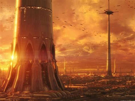 Coruscant sunset | Star wars concept art, Fantasy landscape, Star wars planets