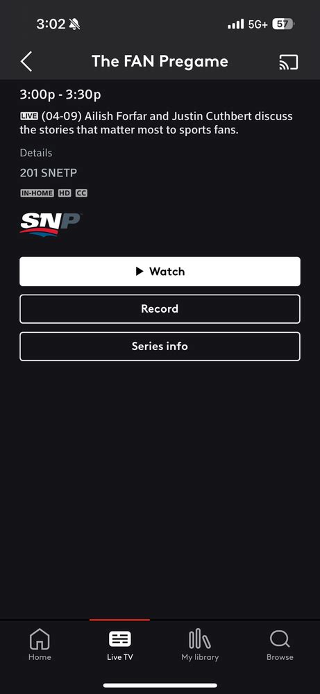 Solved: Ignite TV App Recording - Shaw Support