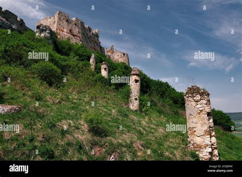 Spis castle, Unesco World Heritage Site. Slovakia landscape with ...