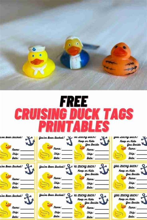 CRUISE DUCK TAGS Free Printable - Guide For Geek Moms