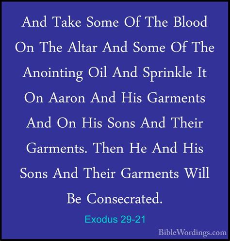 Exodus 29-21 - And Take Some Of The Blood On The Altar And Some O ...