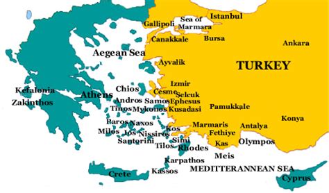 greece turkey map - Map Pictures