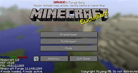 [Mod] Custom main menu [1.9] - Minecraft-France