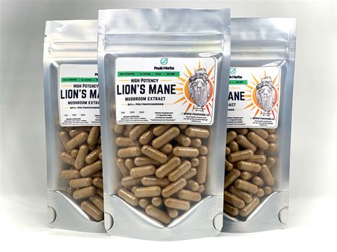 Lions Mane Capsules Pure Mushroom Dual Extract 50% - Etsy