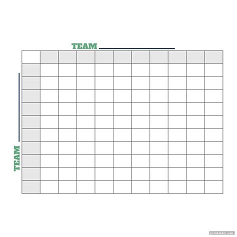 Blank Football Play Sheet Printable - Gridgit.com