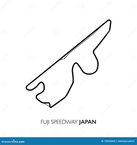 Fuji Speedway Circuit, Japan. Motorsport Race Track Vector Map ...