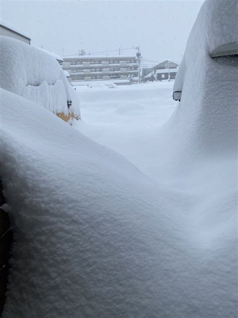 富山県さん 完全に雪に埋まる「富山市の積雪えぐい」「1メートル積もってる」現地の画像・様子 : まとめダネ！