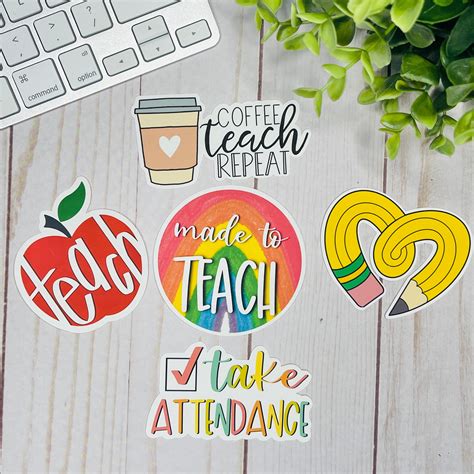 Teacher Sticker Pack Educator Decals Teacher Gift - Etsy