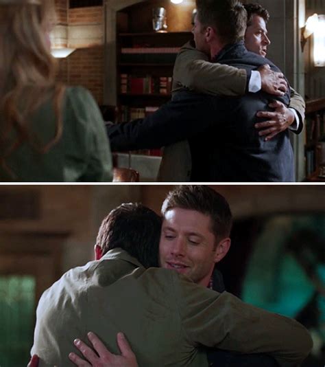 12x01 Keep Calm and Carry On. Dean and Cas hug | Destiel, Supernatural ships, Superwholock