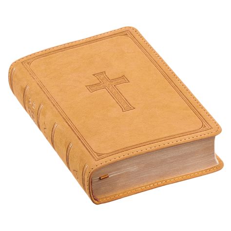 Tan Premium Leather Large Print Compact King James Version Bible