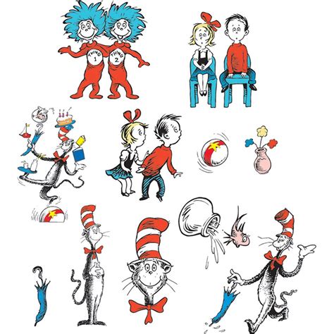 Cat in the Hat Characters 2-Sided Deco Kit - EU-840224 | Eureka | Two Sided Decorations