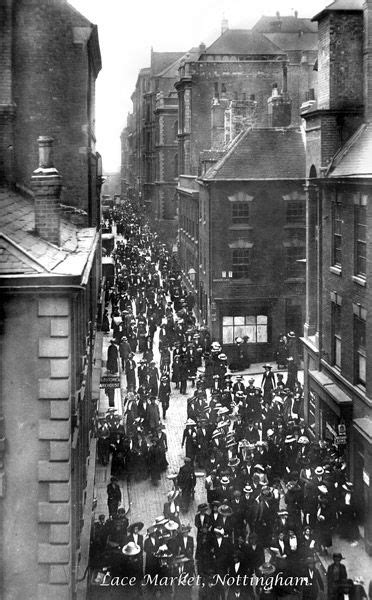 Lace market Nottingham, no lace factory workers nowadays but still magnificent buildings to see ...