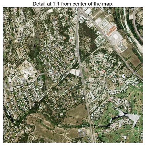 Aerial Photography Map of Kerrville, TX Texas